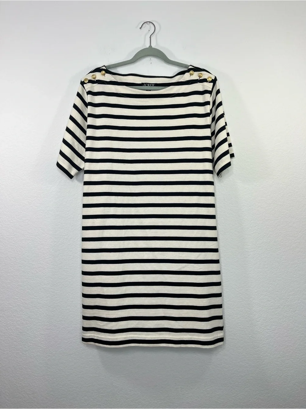 J.Crew NEW Tie-back‎ dress in stripe size Large